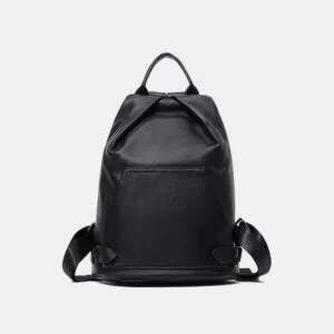 Anti-Theft Genuine Leather Backpack for Women with Back Zip Pocket