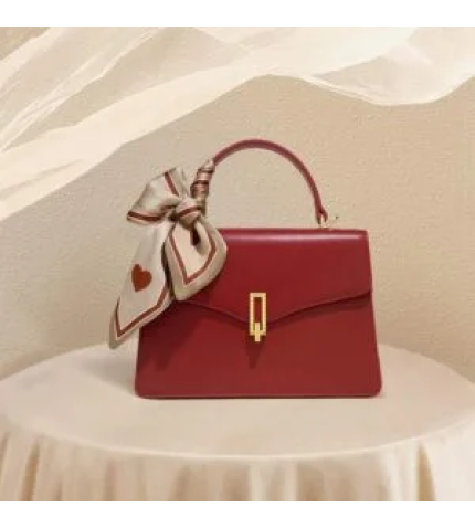 Red Cowhide Handbag
