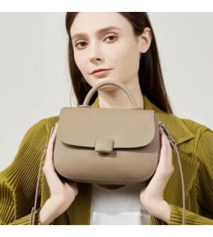 Versatile Genuine Leather Crossbody Saddle Bag