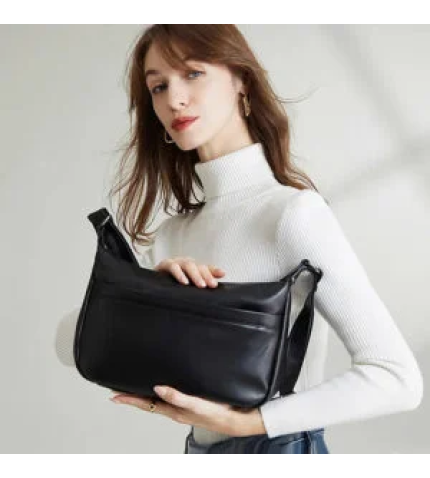 100% Cow Leather Multi-Layer Women’s Shoulder Bag