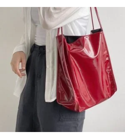 Chic PU Leather Bucket Shoulder Bag