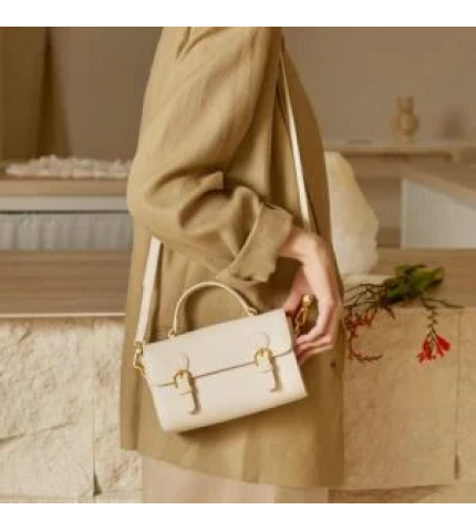 Elegant Leather Small Square Shoulder Messenger Bag