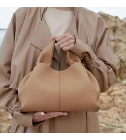 Luxurious Ruched Pleated PU Leather Tote Bag